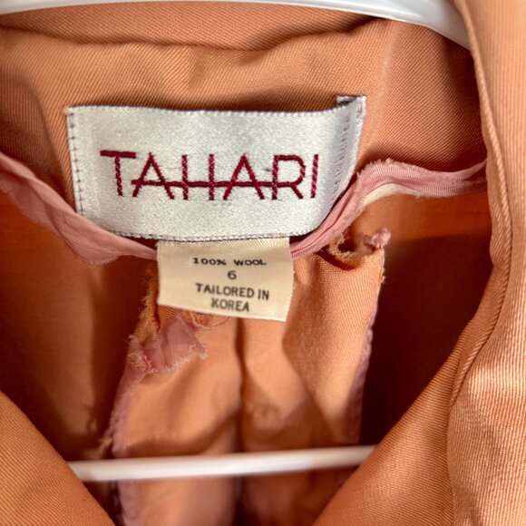 Vintage Women’s Tahari Skirt Suit Set in Terracotta Peach Size 6 - Picture 5 of 16